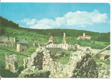 (A) carte postala(marca fixa)-HARGHITA-Lazarea-Ruinele Castelului Lazar, Circulata, Printata