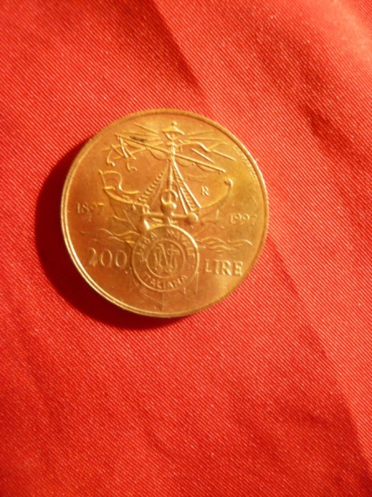 Moneda 200 Lire comemorative Italia , cal. NC