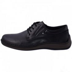Pantofi barbati, din piele naturala, marca Rieker, cod 05219-00-1, culoare negru, marimea 44 foto