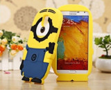 Husa silicon Cartoon MINION Samsung Galaxy S4 i9500 i9505 + folie ecran, Galben