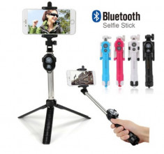 SELFIE STICK BLUETOOTH CU TREPIED PT SMARTPHONE ANDROID foto