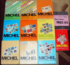 Lot 11 cataloage filatelice (timbre) 10 cataloage Michel + 1 Luxemburg - carti foto