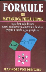 Formule de matematica, fizica, chimie - Jean-Noel von der Weid foto
