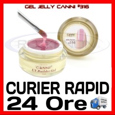 GEL UV COVER CANNI JELLY SERIES #316, 15 ML - CONSTRUCTIE MANICHIURA, UNGHII UV