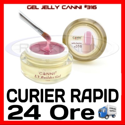 GEL UV COVER CANNI JELLY SERIES #316, 15 ML - CONSTRUCTIE MANICHIURA, UNGHII UV foto