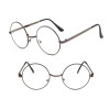 Ochelari Retro Unisex Rama Gri Inchis, Lentile Transparente Fashion 80's