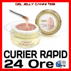 GEL UV COVER CANNI JELLY SERIES #318, 15 ML - CONSTRUCTIE MANICHIURA, UNGHII UV