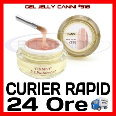 GEL UV COVER CANNI JELLY SERIES #318, 15 ML - CONSTRUCTIE MANICHIURA, UNGHII UV foto