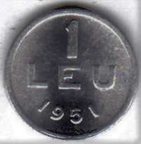 1 leu 1951 RPR aluminiu UNC (1) foto