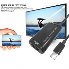 Adaptor convertor USB-C 3.1 Type C la HDMI MHL 1080p pt telefoane cu MHL foto