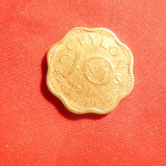 Moneda 10 centi Ceylon Colonie Britanica Rege George VI, bronz