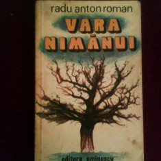 Radu Anton roman Vara nimanui, ed. princeps