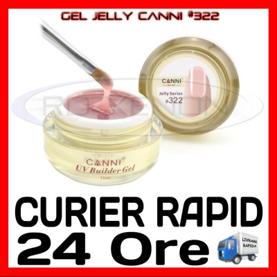 GEL UV COVER CANNI JELLY SERIES #322, 15 ML - CONSTRUCTIE MANICHIURA, UNGHII UV foto