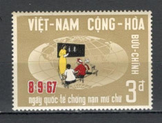 Vietnam de Sud.1967 Ziua internationala analfabetizarii SV.324 foto