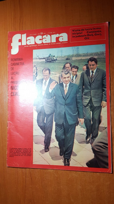 flacara 1 iunie 1974-vizita lui ceausescu in constanta,gorj,dolj si olt,art.arad