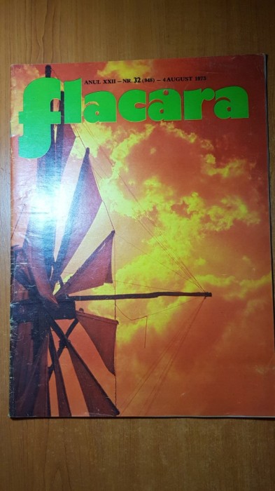 revista flacara 4 august 1973-art. despre jud. sibiu si minerii din valea jiului