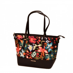 Geanta dama model floral David Jones 5702-3BLACK foto