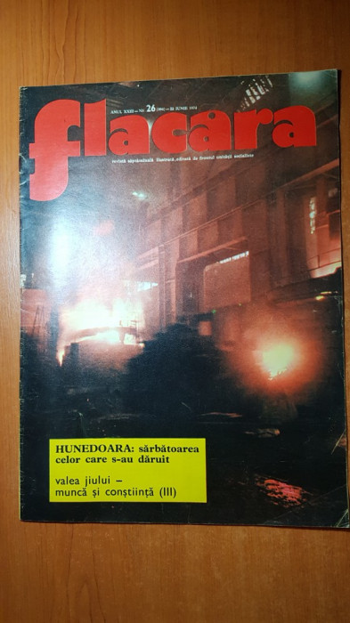 revista flacara 22 iunie 1974-art. si foto cu orasele buzau si bistrita nasaud