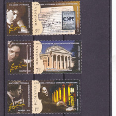 FESTIVAL ENESCU ,SERIE CU VIGNETA,2011,MNH, ROMANIA.LP.Nr.1914f