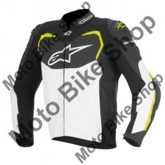 MBS ALPINESTARS LEDERJACKE GP PRO, schwarz-weiss-gelb fluo, 52, Cod Produs: 310501612552AU foto