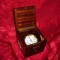 Ceas birou nautic giroscop quartz Elvetia, caseta mahon/bronz colectie