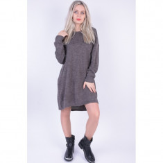 Rochie Scurta Groasa Vila Riva Knit Gri Inchis foto