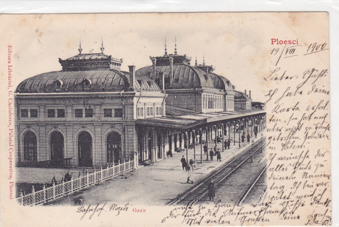 PLOIESTI GARA , CIRCULATA 1900,ROMANIA.