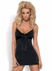 Chemise Blackardi negru Obsesssive - chemise sexy cu chilot tanga inclus, L/XL, S/M, XXL