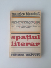 Spatiul literar/Maurice Blanchot/limba romana/1980 foto