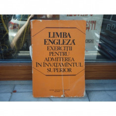 Limba engleza exercitii pentru admiterea in invatamantul superior , Catina Riosanu , 1978 foto
