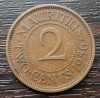 (M64) MONEDA MAURITIUS - 2 CENTS 1956, MAI RARA, Africa