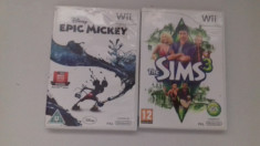 LOT 2 jocuri - Epick Mickey + Sims 3 - Nintendo Wii [Second hand] foto