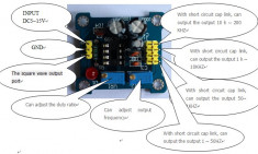 NE555 Pulse Starter Duty Cycle and Frequency Adjustable DC 5-12V (FS01183) foto