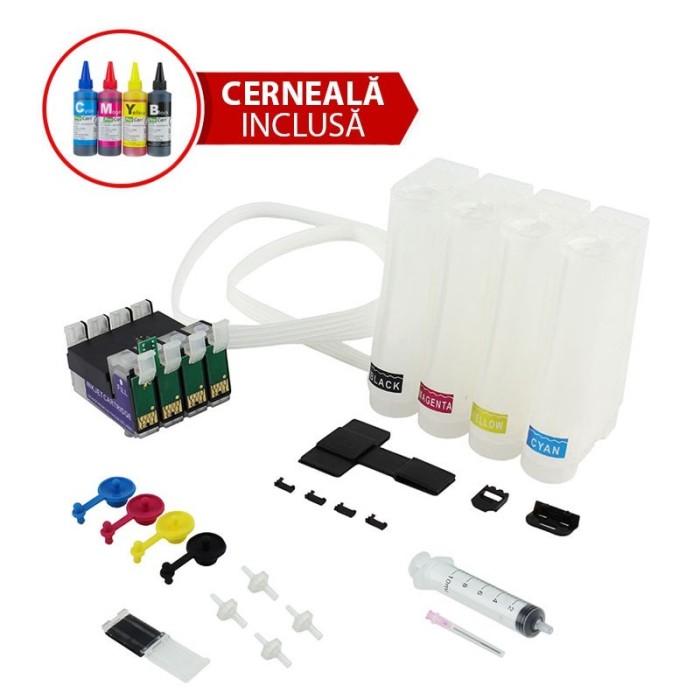 Sistem de alimentare continua CISS pentru EPSON T1291 T1292 T1293 T1294 Sistem de alimentare continua CISS pentru EPSON T1291 T1292 T1293 T1294