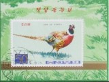 KOREA - FAUNA FAZAN, COLITA STAMPILATA, N1