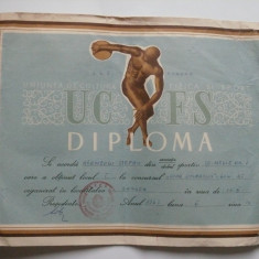Diploma sportiva UCFS 1963