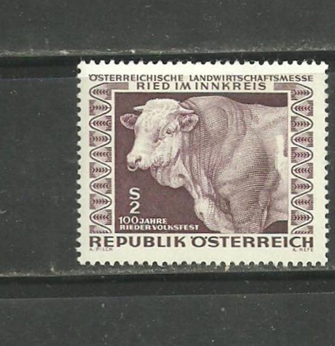 Austria 1967 – VACA DE RASA, timbru nestampilat V69 Austria 1967 – VACA DE RASA, timbru nestampilat V69