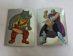 2 stickere Panini Teenage Mutant Hero Turtles 1990 Testoasele Ninja foto