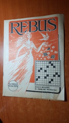 revista rebus nr. 502 din 15 mai 1978-total necompletata foto