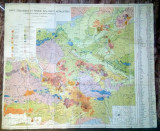 HARTA ROMANIEI - EDITIA 1937 -carte geologique et miniere des monts metaliferes