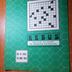 revista rebus nr. 434 din 20 iulie 1975-total necompletata