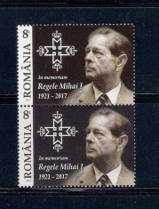 ROMANIA 2017 - IN MEMORIAM - REGELE MIHAI I - PERECHE - LP 2173 foto