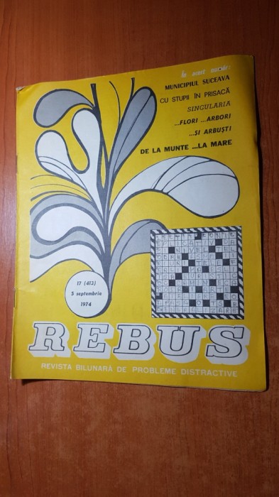 revista rebus nr. 413 din 5 septembrie 1974