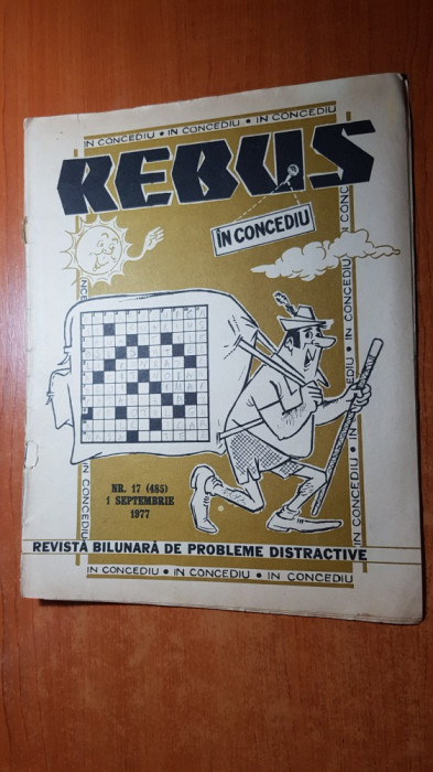 revista rebus nr.485 din 1 septembrie 1977