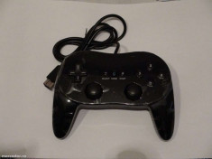 Controller maneta joistick gamepad Classic Pro Nintendo Wii Negru nou foto