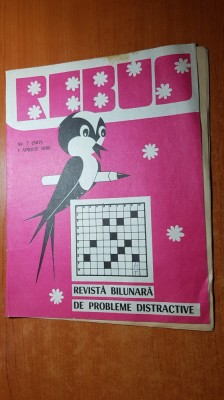 revista rebus nr.547 din 1 aprilie 1980-doar 2 rebusuri sunt completate foto