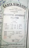 Cumpara ieftin RARA = HARTA ROMANIEI - EDITIA 1934 -FORMATA DIN DOUA PLANSE , EXECUTATA DE INSTITUTUL