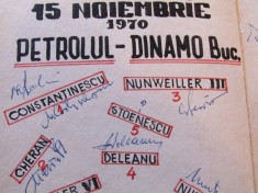 Carte fotbal cu autografe de colectie jucatori-DINAMO BUCURESTI (1970) foto