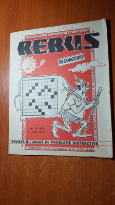 revista rebus nr. 481 din 1 iulie 1977 foto