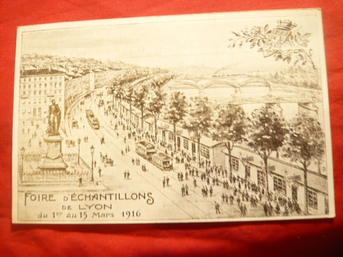 Ilustrata de autor- Targul Echantillon din Lyon 1916